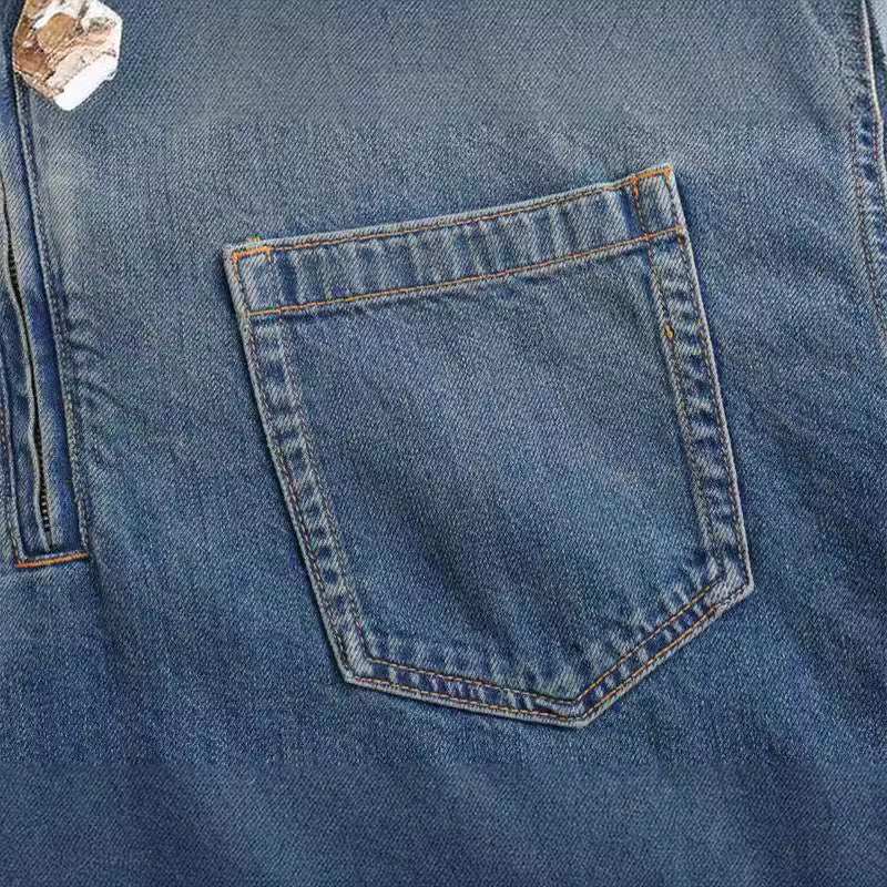 Top Twalya vintage de manga larga con cuello y media cremallera | Top clásico para el día a día