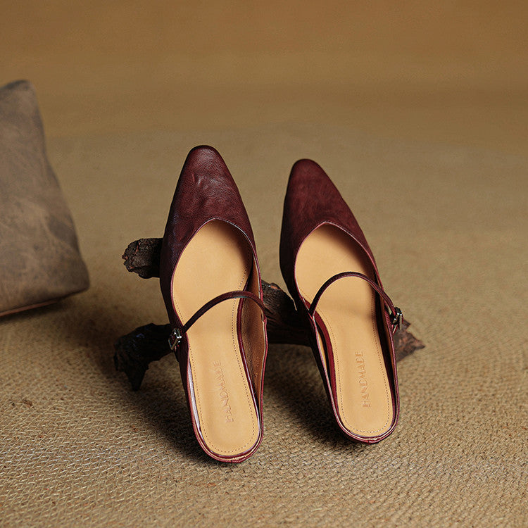 Orella – mules de cuero auténtico