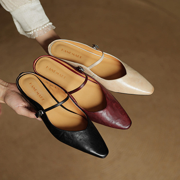 Orella – mules de cuero auténtico