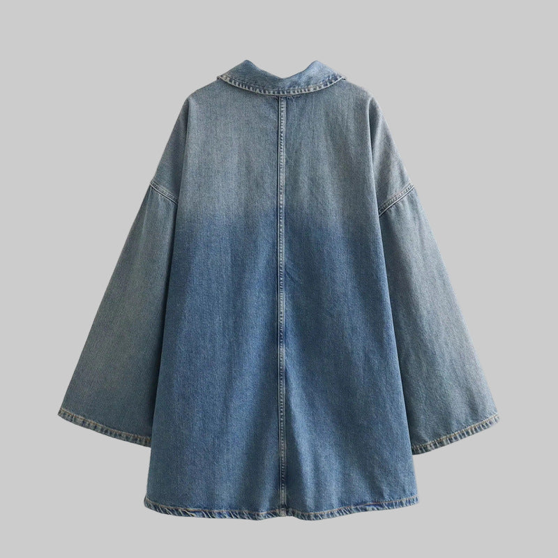 Top Twalya vintage de manga larga con cuello y media cremallera | Top clásico para el día a día