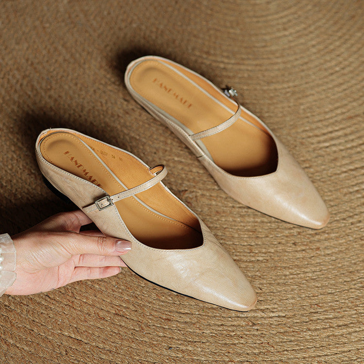 Orella – mules de cuero auténtico