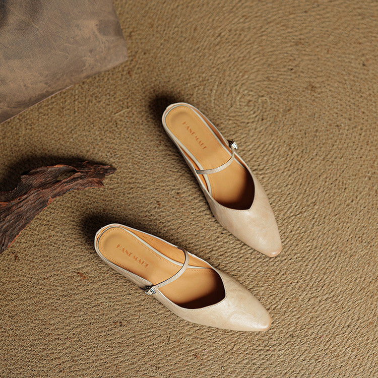 Orella – mules de cuero auténtico