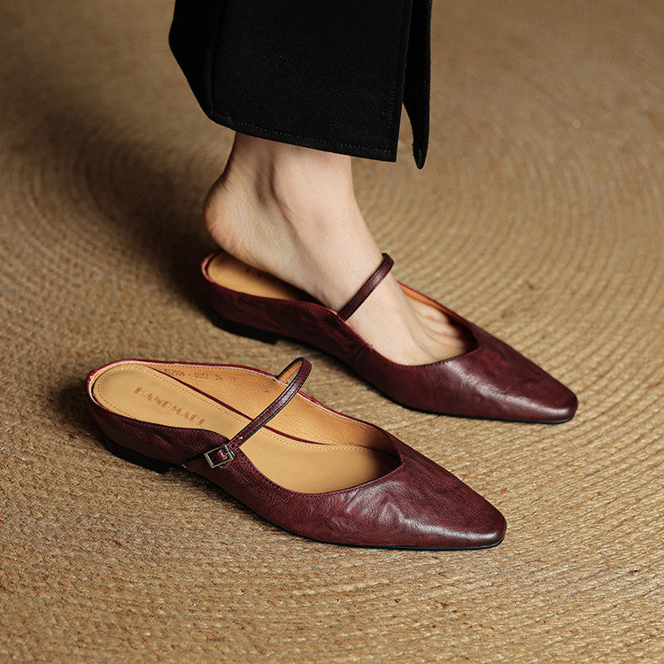 Orella – mules de cuero auténtico