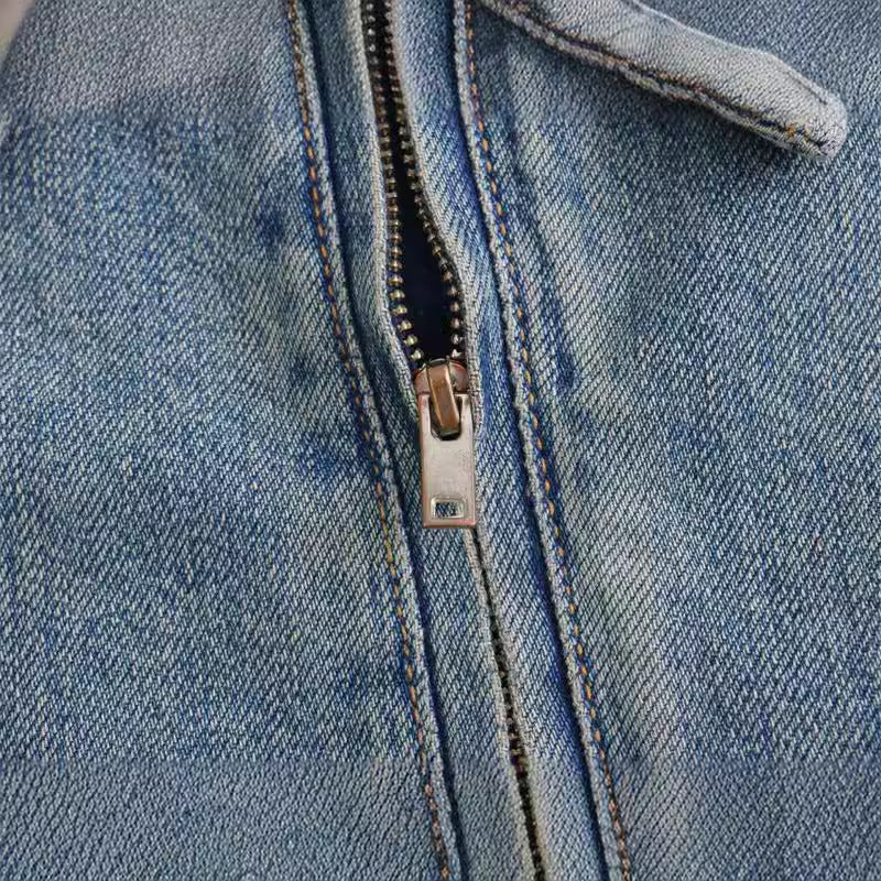 Top Twalya vintage de manga larga con cuello y media cremallera | Top clásico para el día a día