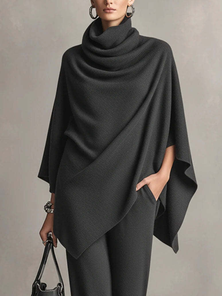 Conjunto de dos piezas Sarina™ Elegant Drape | Top fluido y pantalones de pernera ancha
