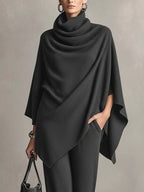 Conjunto de dos piezas Sarina™ Elegant Drape | Top fluido y pantalones de pernera ancha