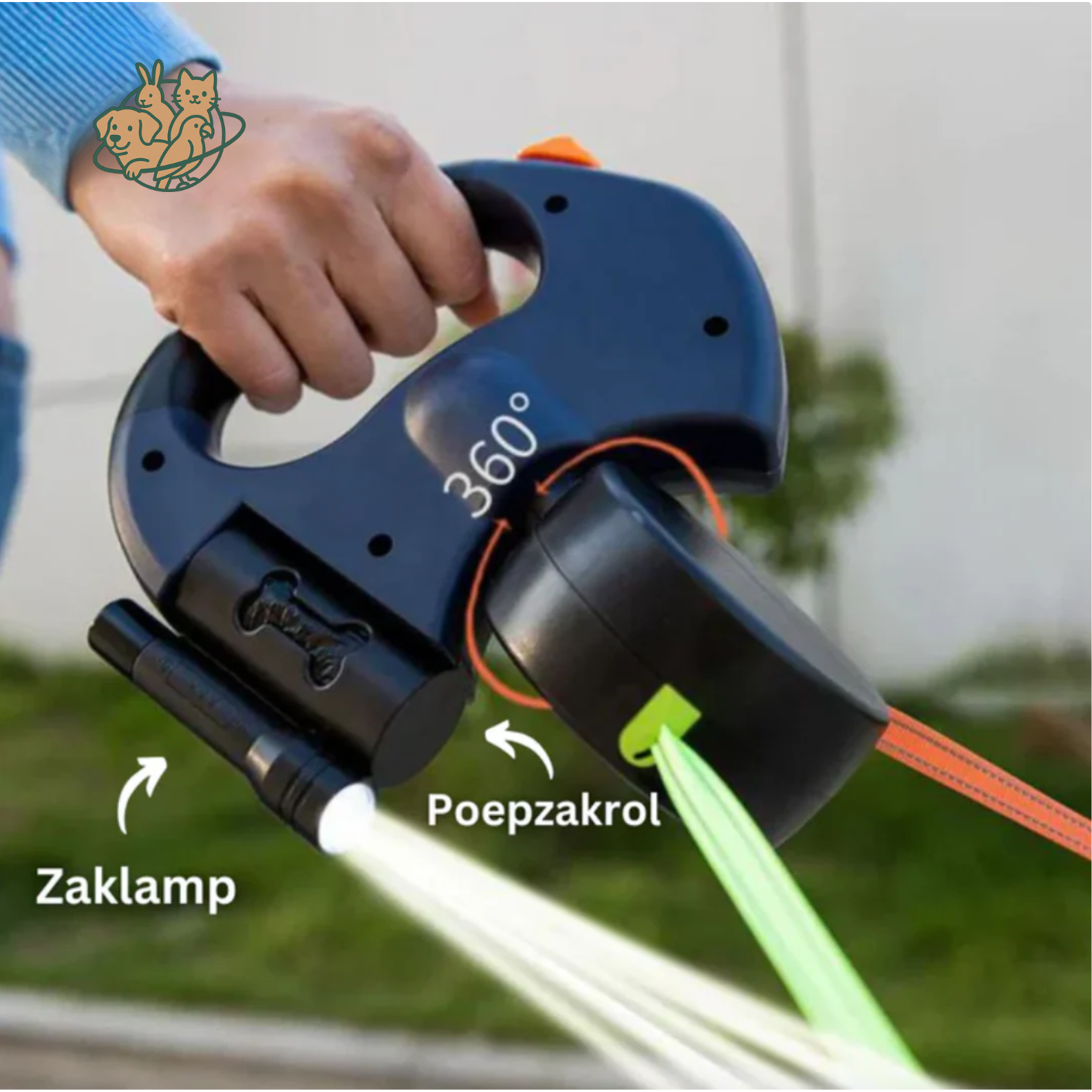 DuoLeash™ – Correa 2 en 1 para perros con luz