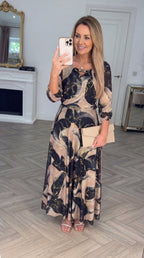 Vestido maxi corte A Celine