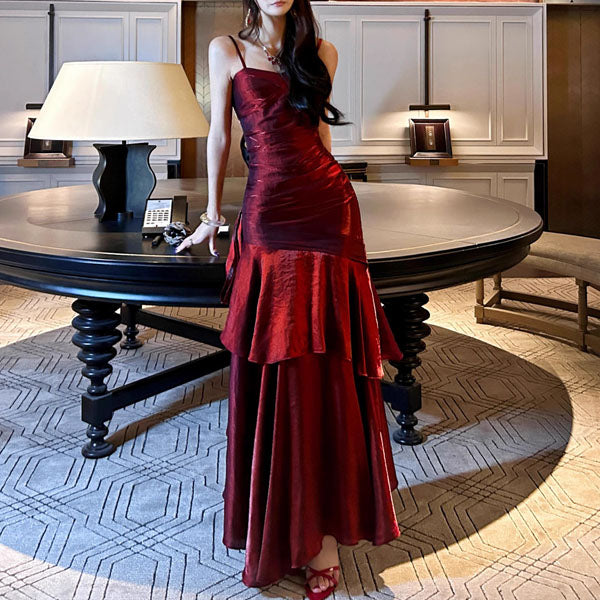 Vianne™| Vestido Largo Glamuroso con Volantes