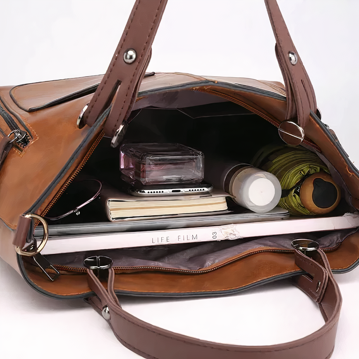 Winslet | Bolso cruzado retro icónico de cuero sintético