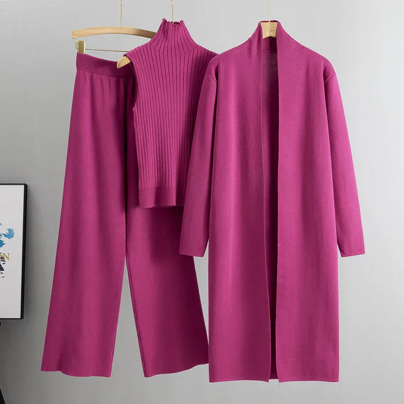 Conjunto de tres piezas Jillie™ cómodo | Estilo sin esfuerzo