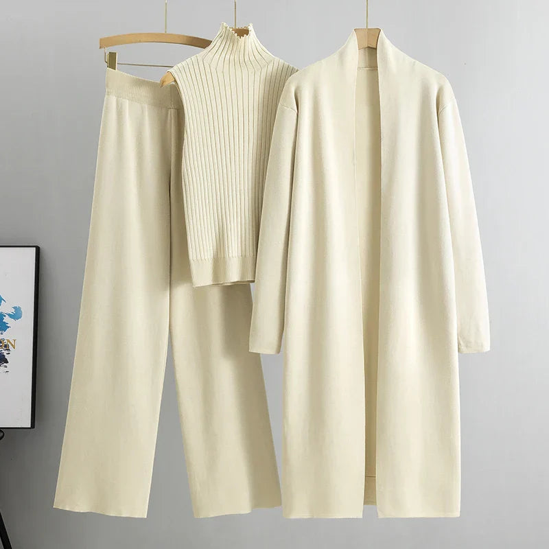 Conjunto de tres piezas Jillie™ cómodo | Estilo sin esfuerzo