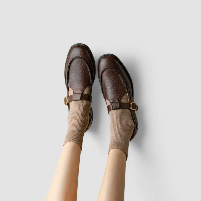 Zhelynne | Zapatos Mary Jane de punta cuadrada ortopédicos
