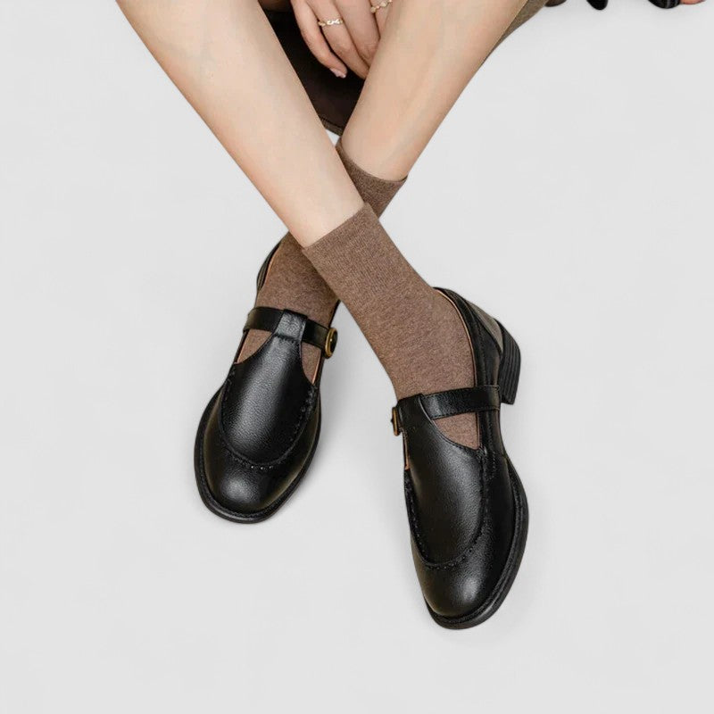 Zhelynne | Zapatos Mary Jane de punta cuadrada ortopédicos