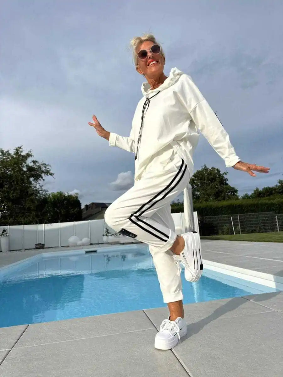 Olyra | Conjunto de 2 piezas de sudadera con capucha y pantalón para mujer