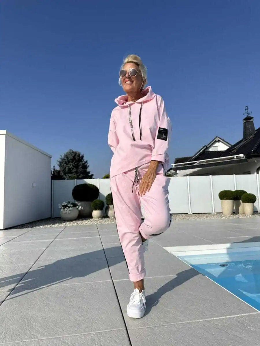 Olyra | Conjunto de 2 piezas de sudadera con capucha y pantalón para mujer