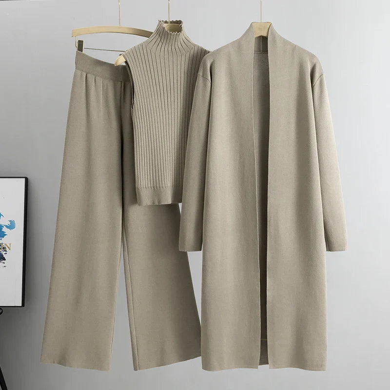 Conjunto de tres piezas Jillie™ cómodo | Estilo sin esfuerzo