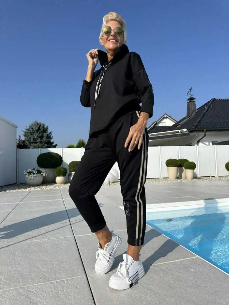 Olyra | Conjunto de 2 piezas de sudadera con capucha y pantalón para mujer
