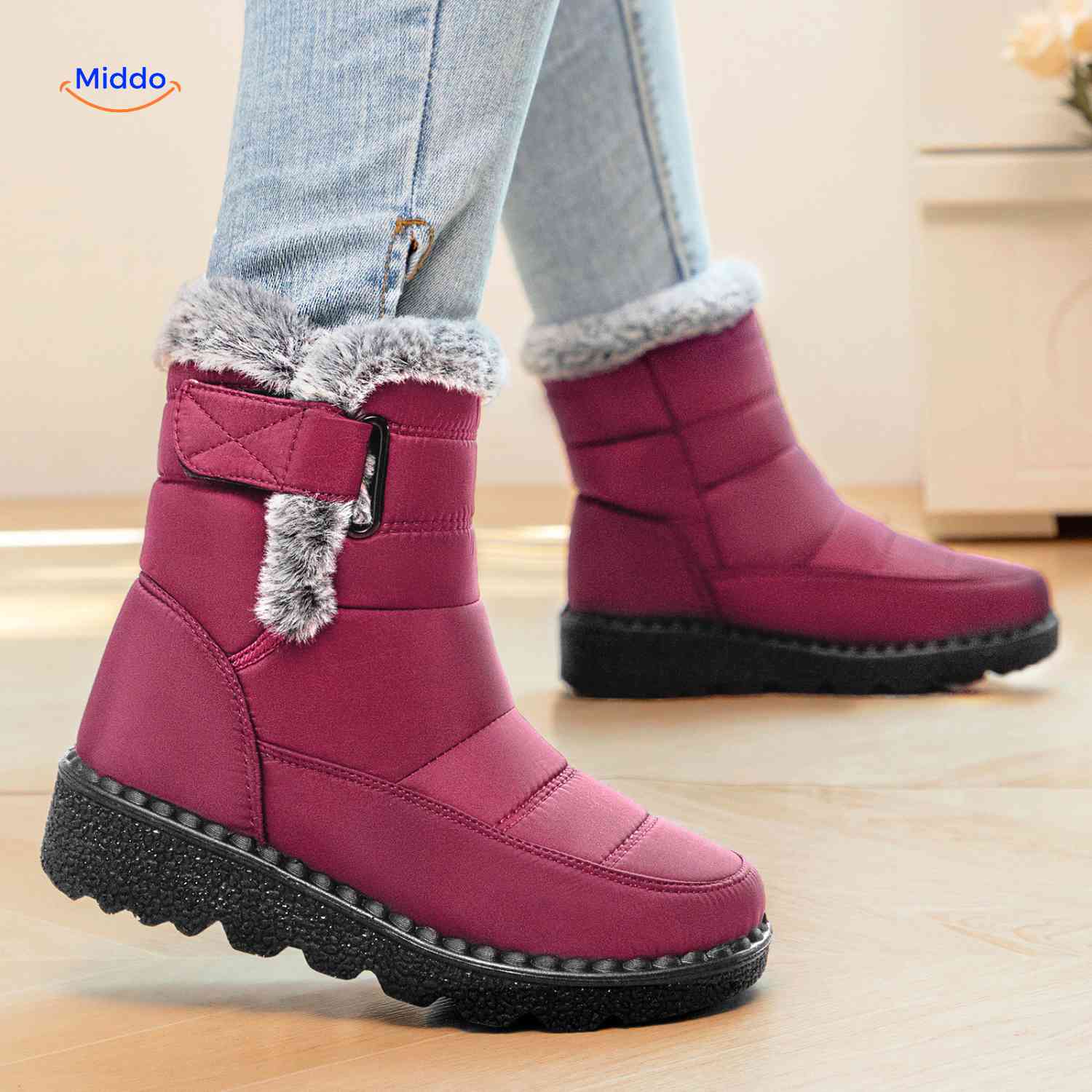 Botas de Invierno SnowBoots™ - cálidamente forradas, antideslizantes y repelentes al agua