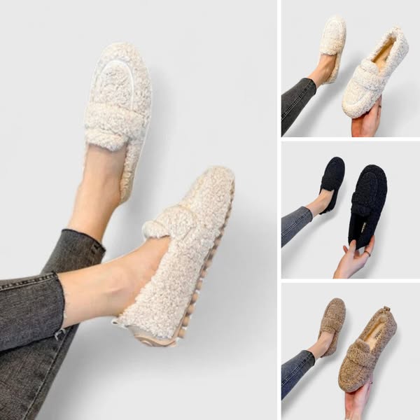 USHA | Mocasines de lana de cordero de lujo