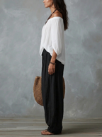 Luna | Conjunto de hombros descubiertos y pantalón fluido