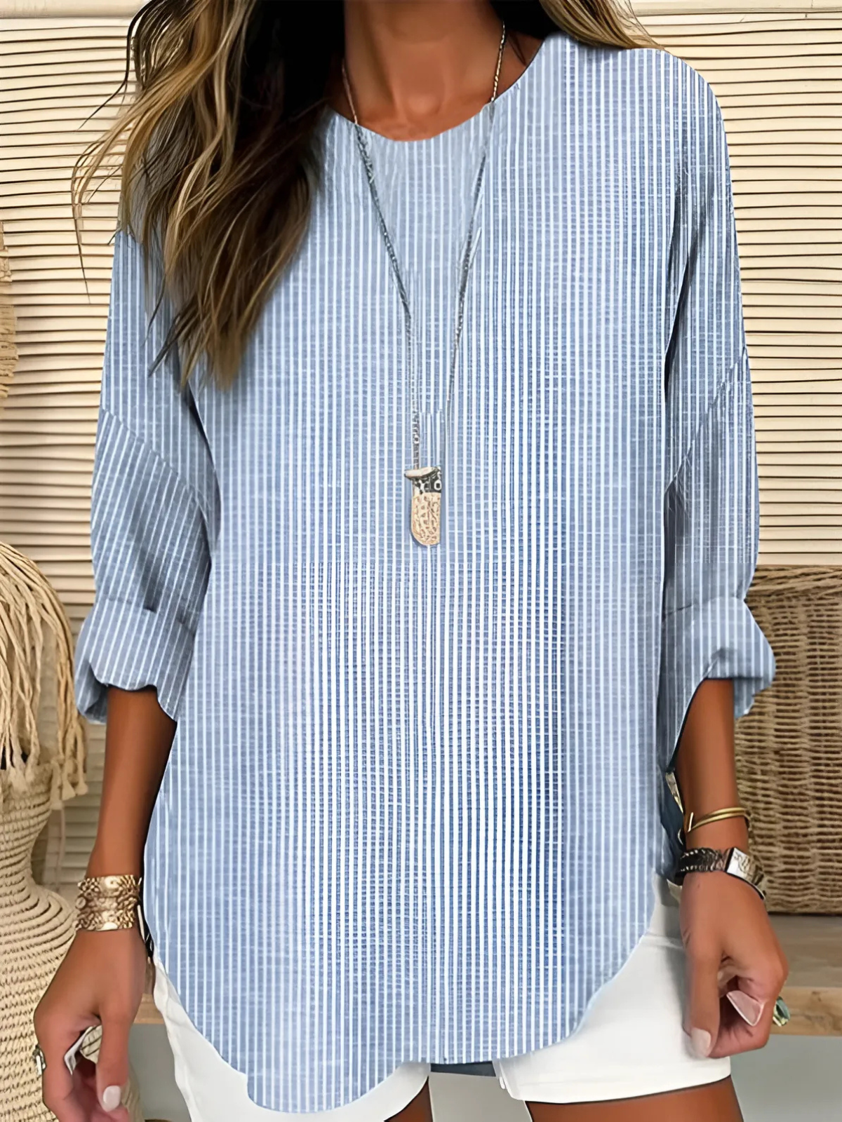 Rhea | Blusa Clásica a Rayas