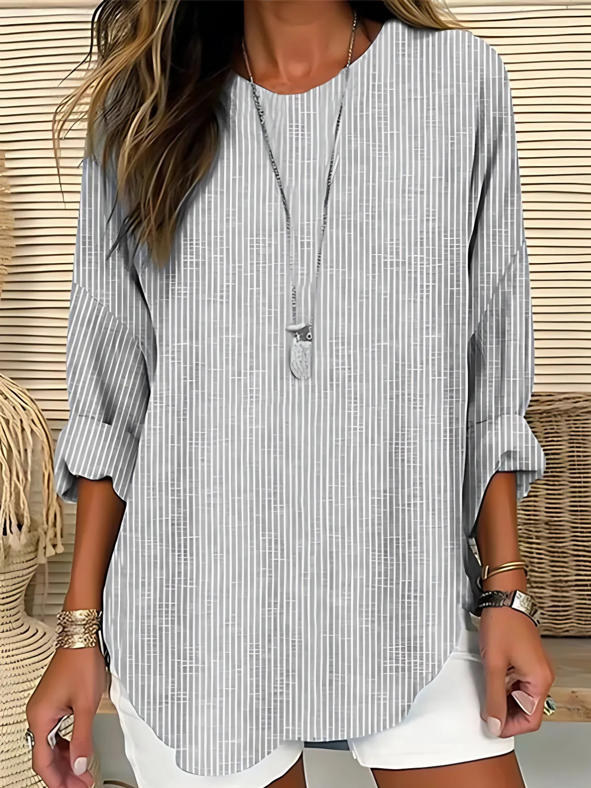 Rhea | Blusa Clásica a Rayas