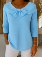 Lirya | Elegante top de punto con lazo