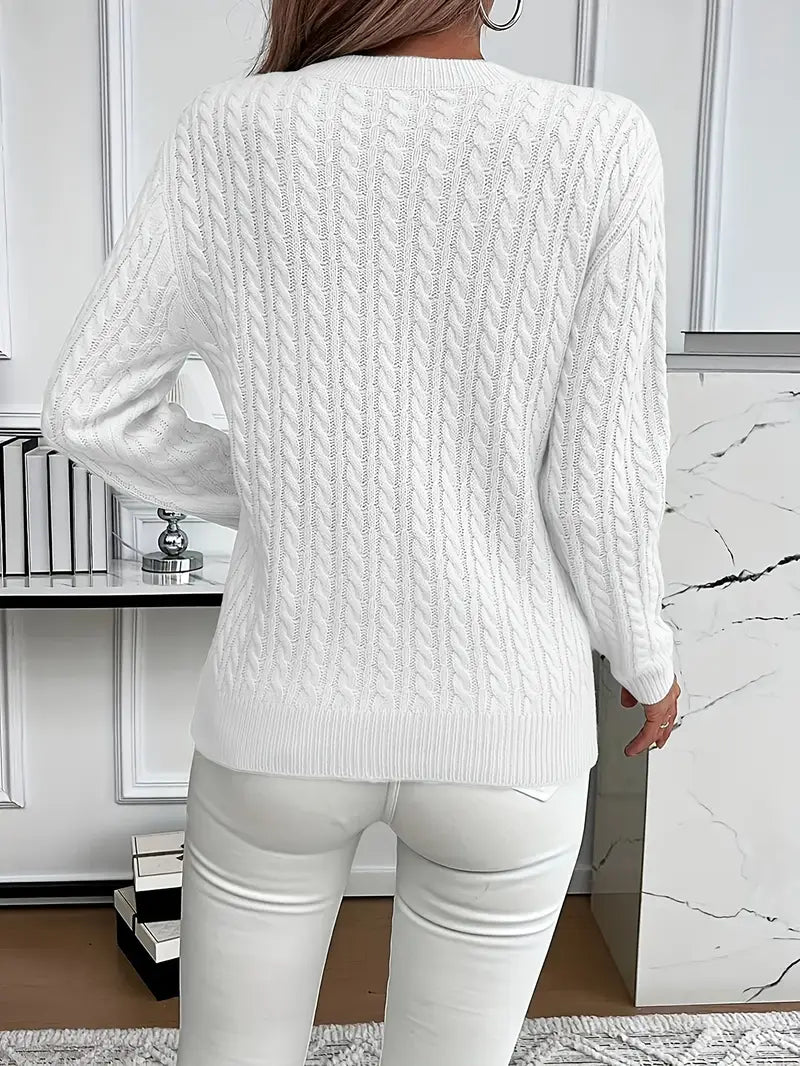 Elise | Comfortabele Kabeltrui met Tijdloze Stijl