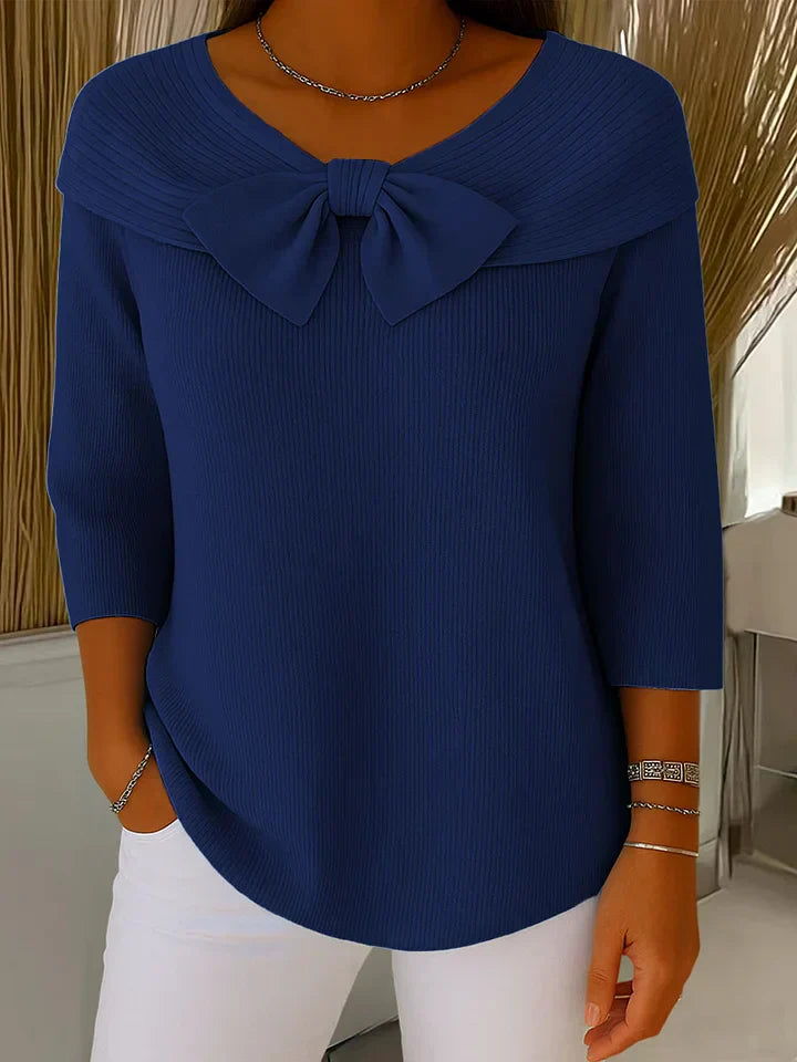 Lirya | Elegante gebreide top met strik