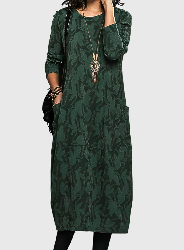 Victoria | Vestido casual de cuello redondo