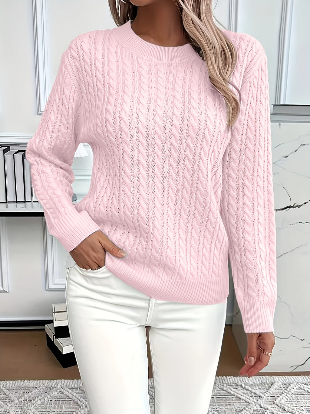 Elise | Comfortabele Kabeltrui met Tijdloze Stijl