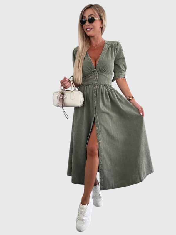 Sophia™ | Vestido elegante de mezclilla