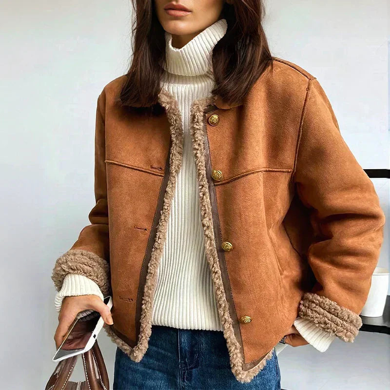Aubrielle™ | Chaqueta con forro de piel de cordero