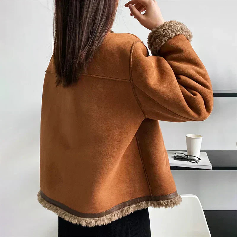 Aubrielle™ | Chaqueta con forro de piel de cordero