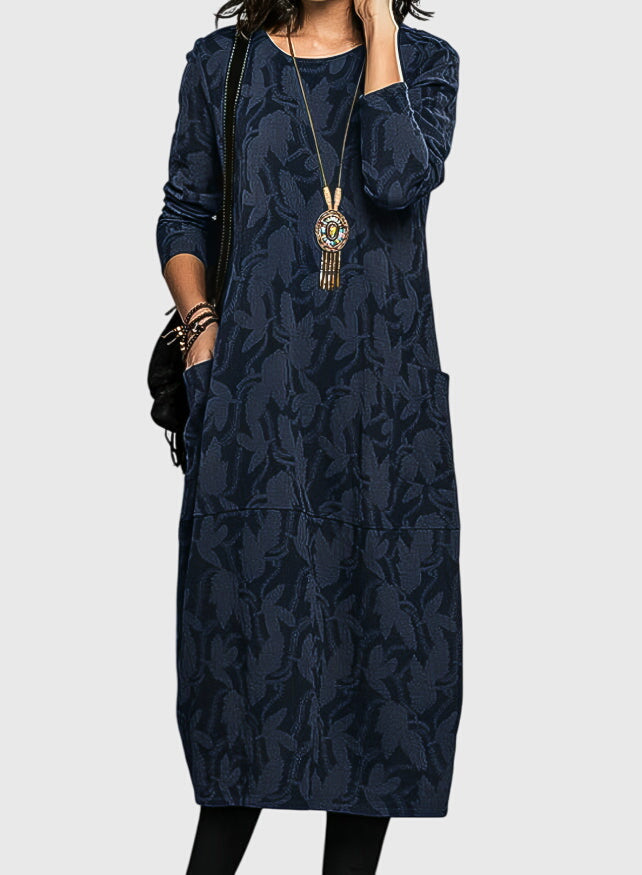 Victoria | Vestido casual de cuello redondo
