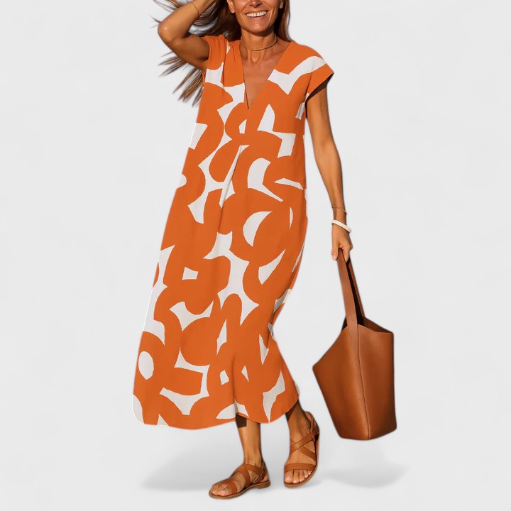 Valery™ | Vestido fluido con cuello en V
