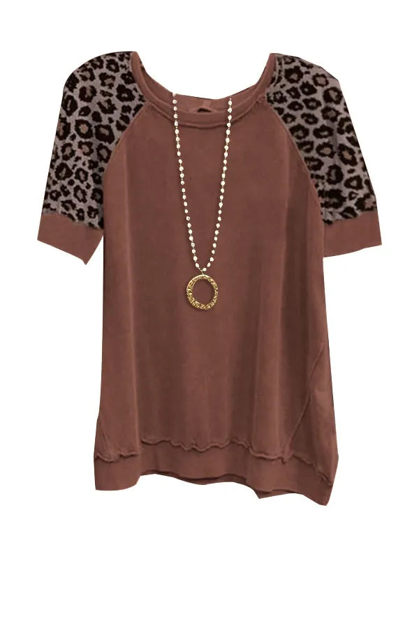 UNAN™ | Top Vintage Estampado de Leopardo para Mujer