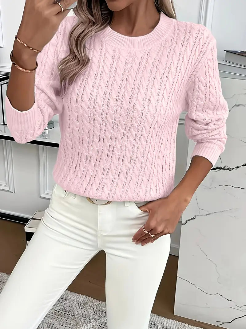 Elise | Comfortabele Kabeltrui met Tijdloze Stijl