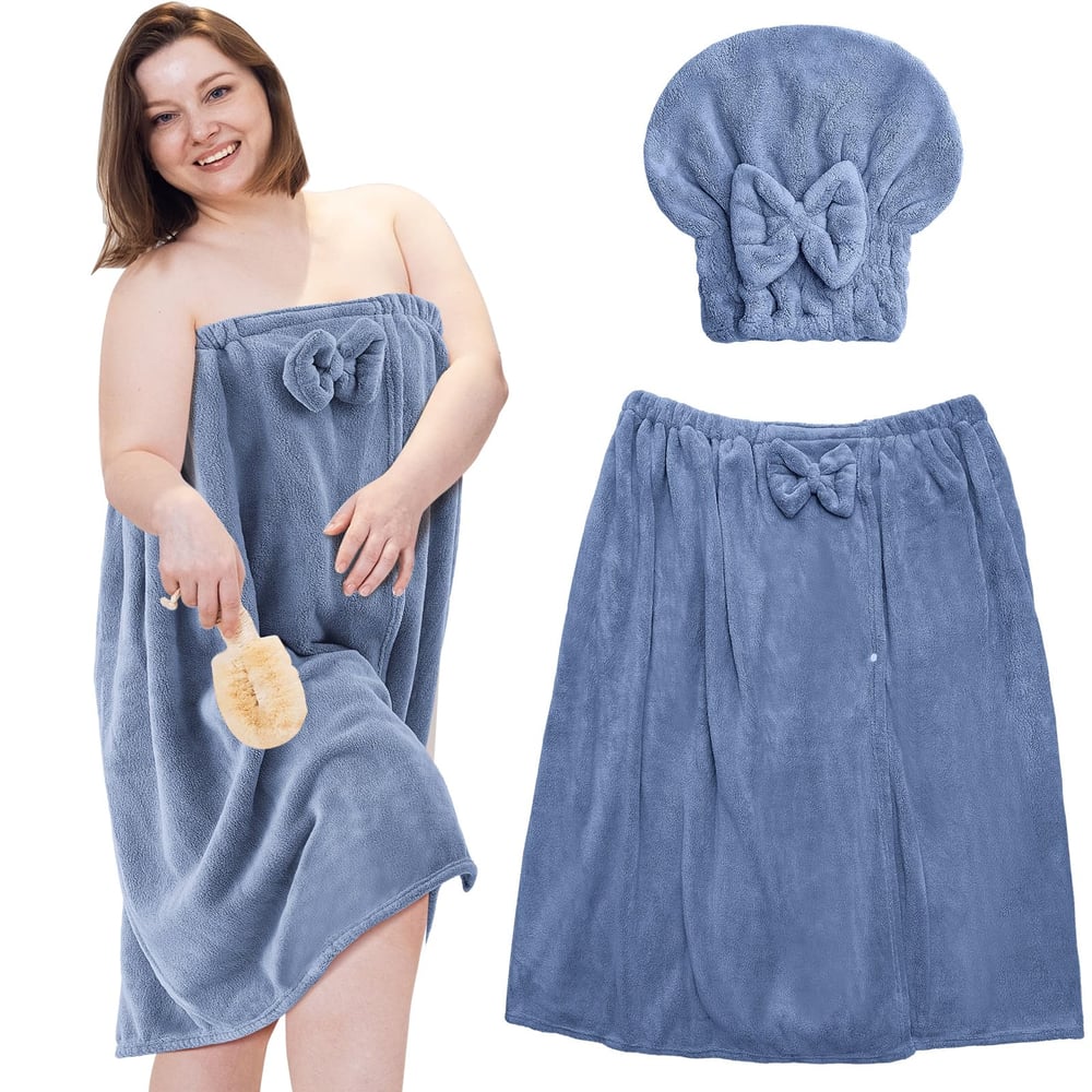 Set de bata cruzada de tallas grandes – Comodidad y estilo