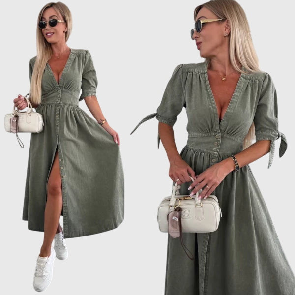 Sophia™ | Vestido elegante de mezclilla