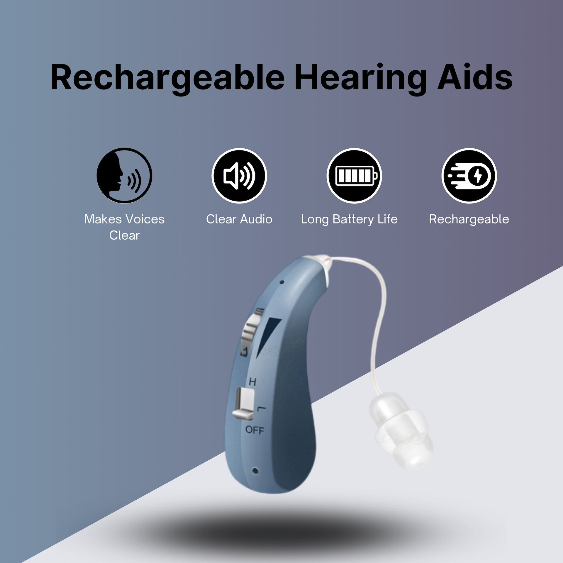 Audífonos recargables BTE ClearSound HeaSouls™️ (par de 2)