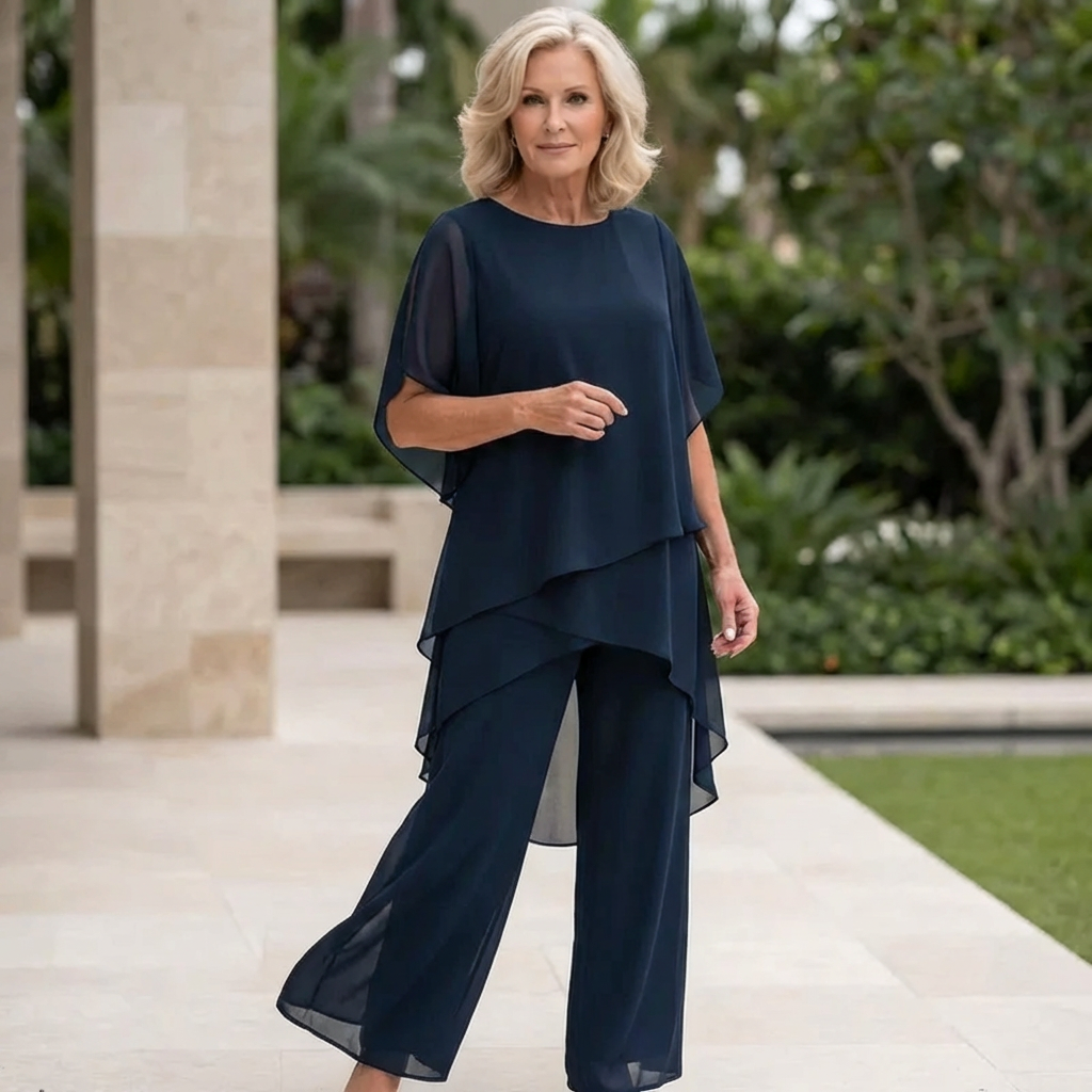 Kimmy | Top drapear con pantalón palazzo