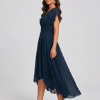 Christina™ | Vestido acampanado con cuello en V para mujer