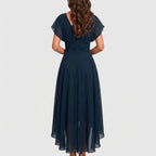 Christina™ | Vestido acampanado con cuello en V para mujer