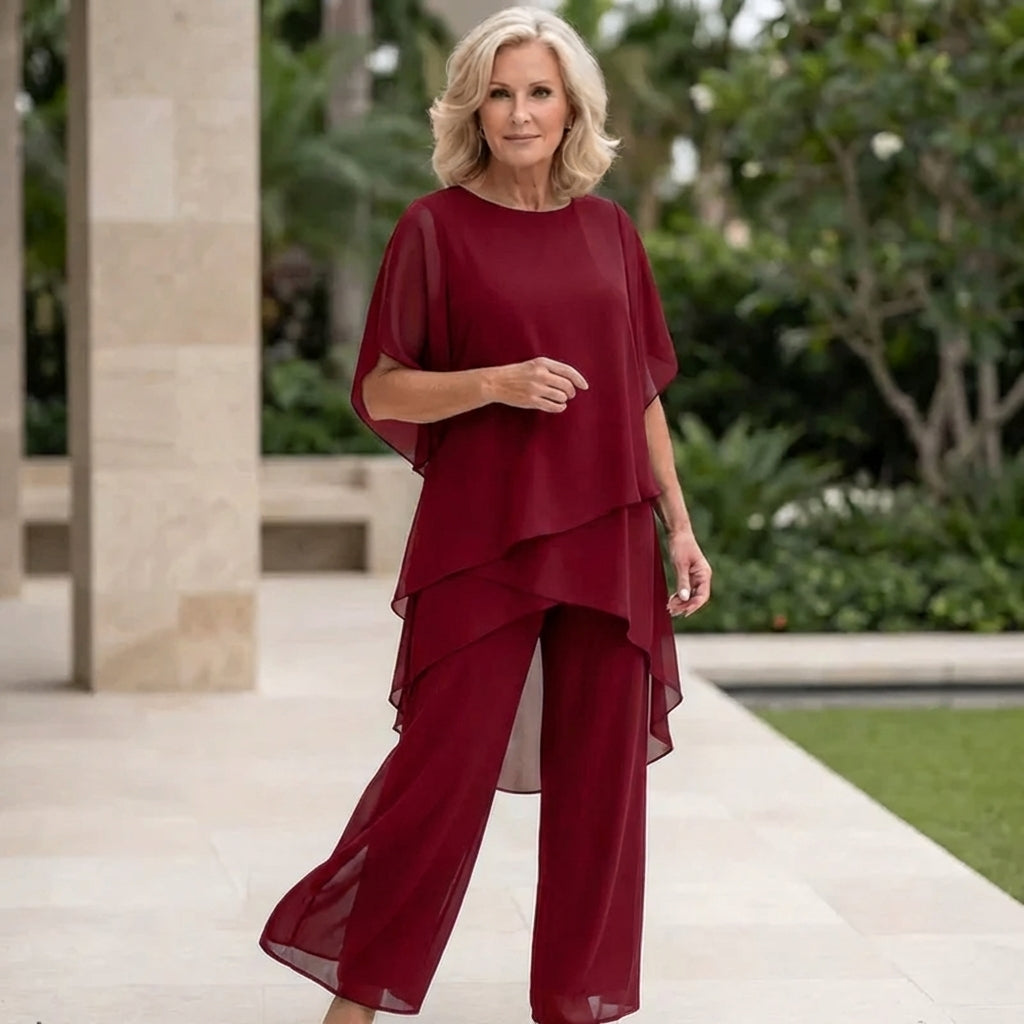 Kimmy | Top drapear con pantalón palazzo