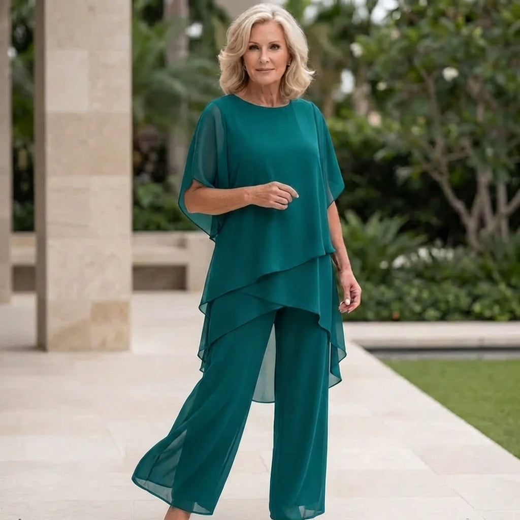 Kimmy | Top drapear con pantalón palazzo