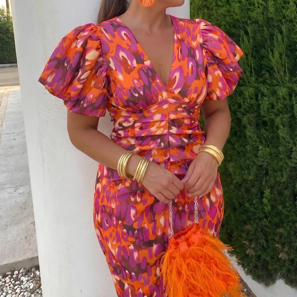 Tora™ | Vestido con mangas plisadas