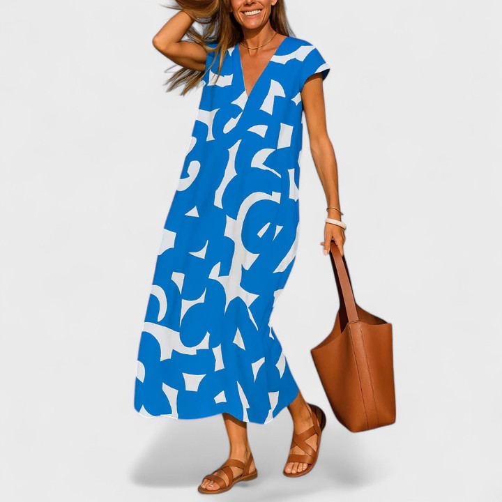 Valery™ | Vestido fluido con cuello en V