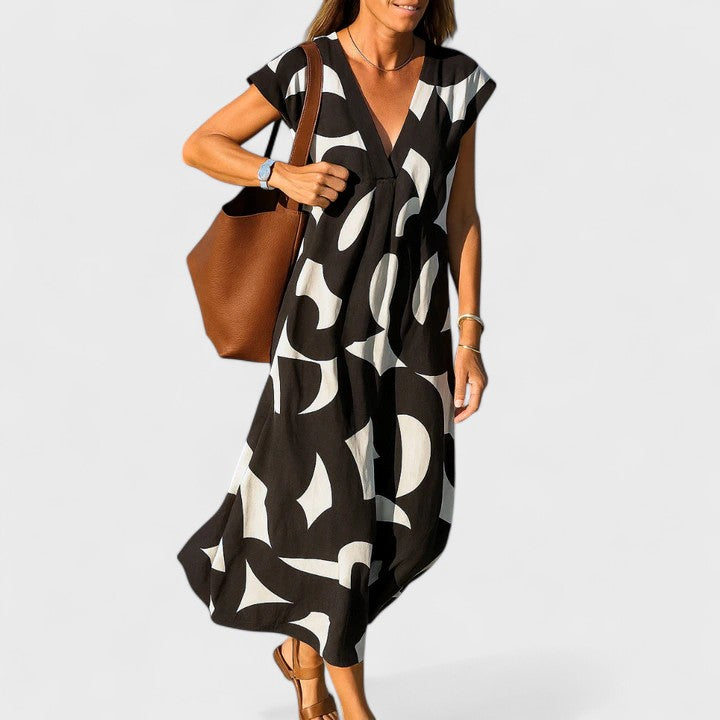Valery™ | Vestido fluido con cuello en V